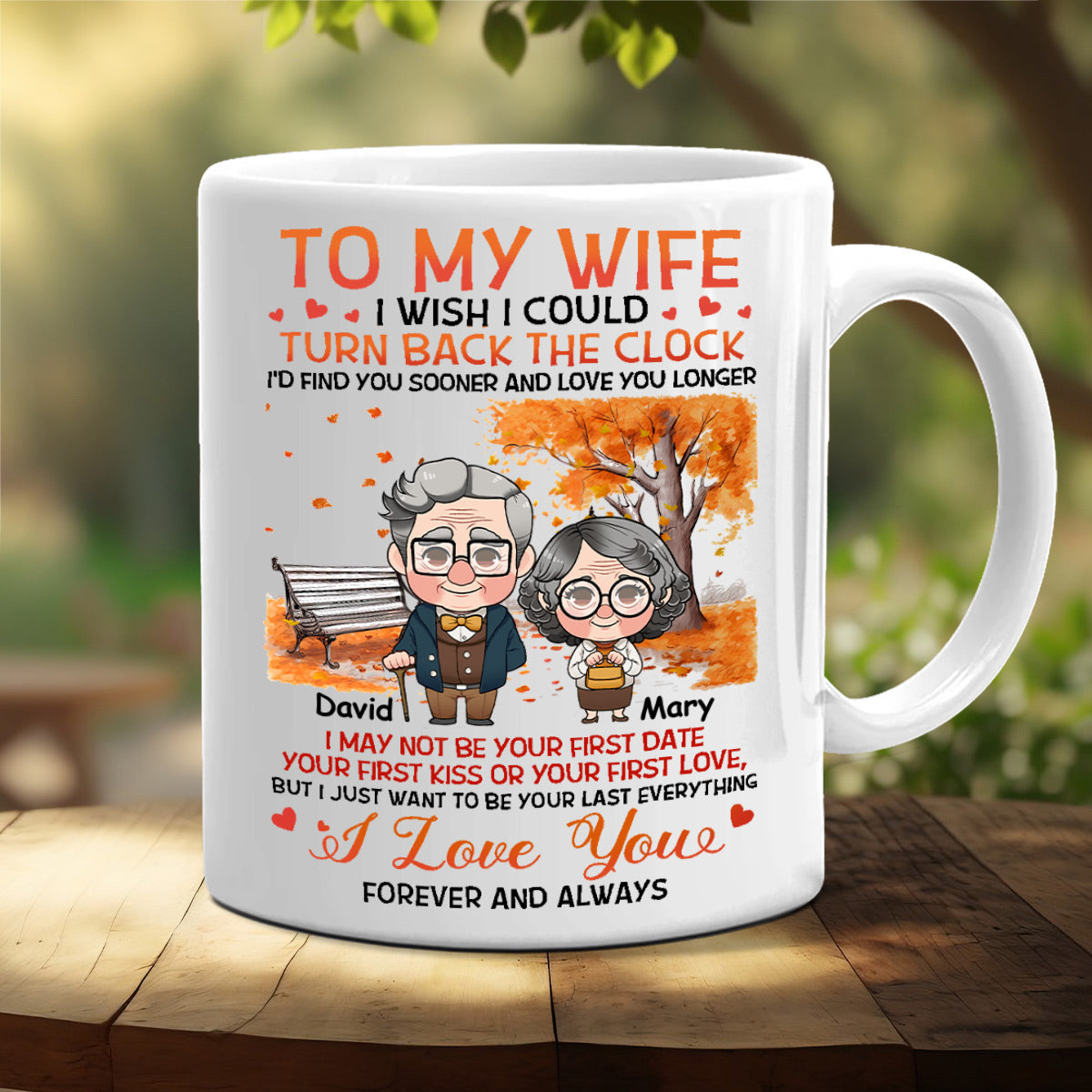 Mug personnalisé pour couple : Si seulement je pouvais remonter le temps !