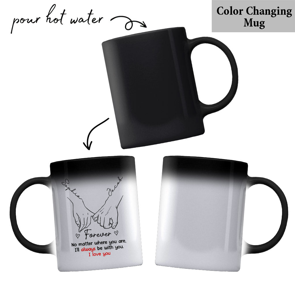 Je t'accompagnerai partout - Mug personnalisé pour couple