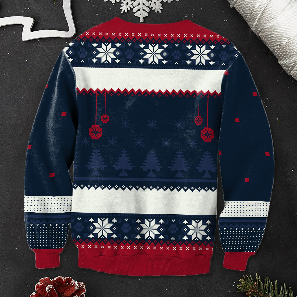 Joyeux Woofmas - Pull moche personnalisé pour chien