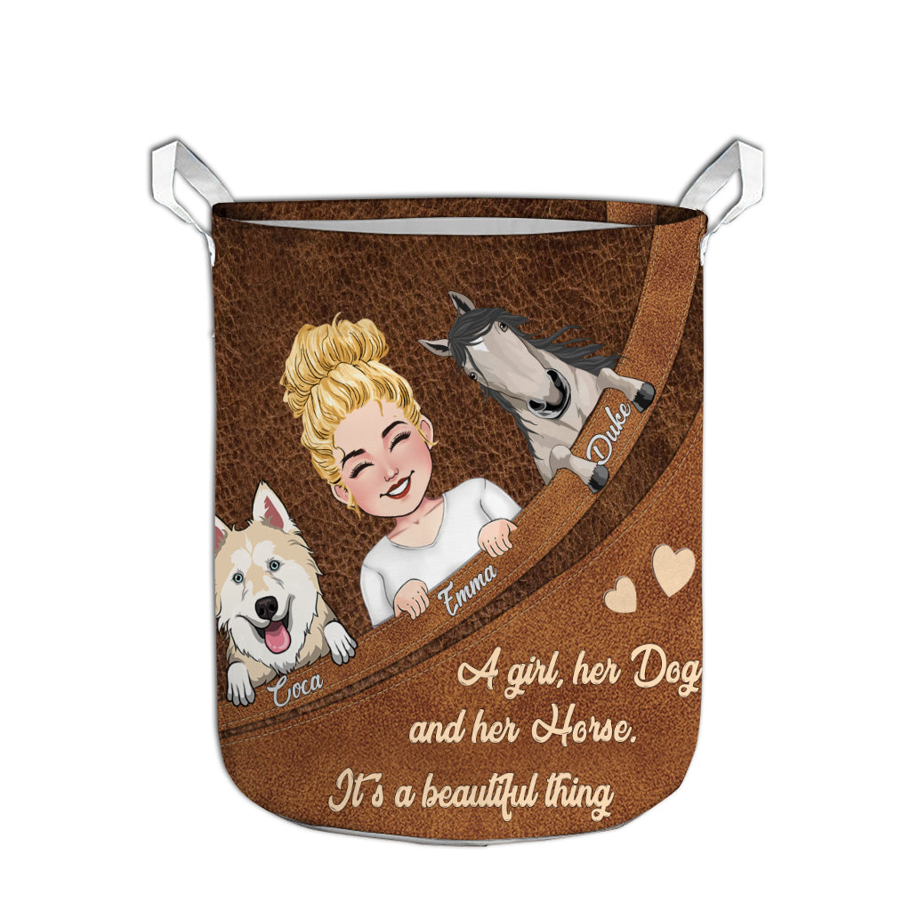 Quelle belle chose ! - Cadeau pour amoureux des chiens et des chats - Panier de rangement personnalisé