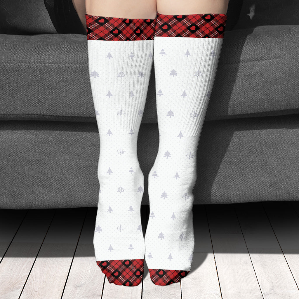 All I Want For Christmas Is You - gift for husband, wife, boyfriend, girlfriend - Personalized Socks