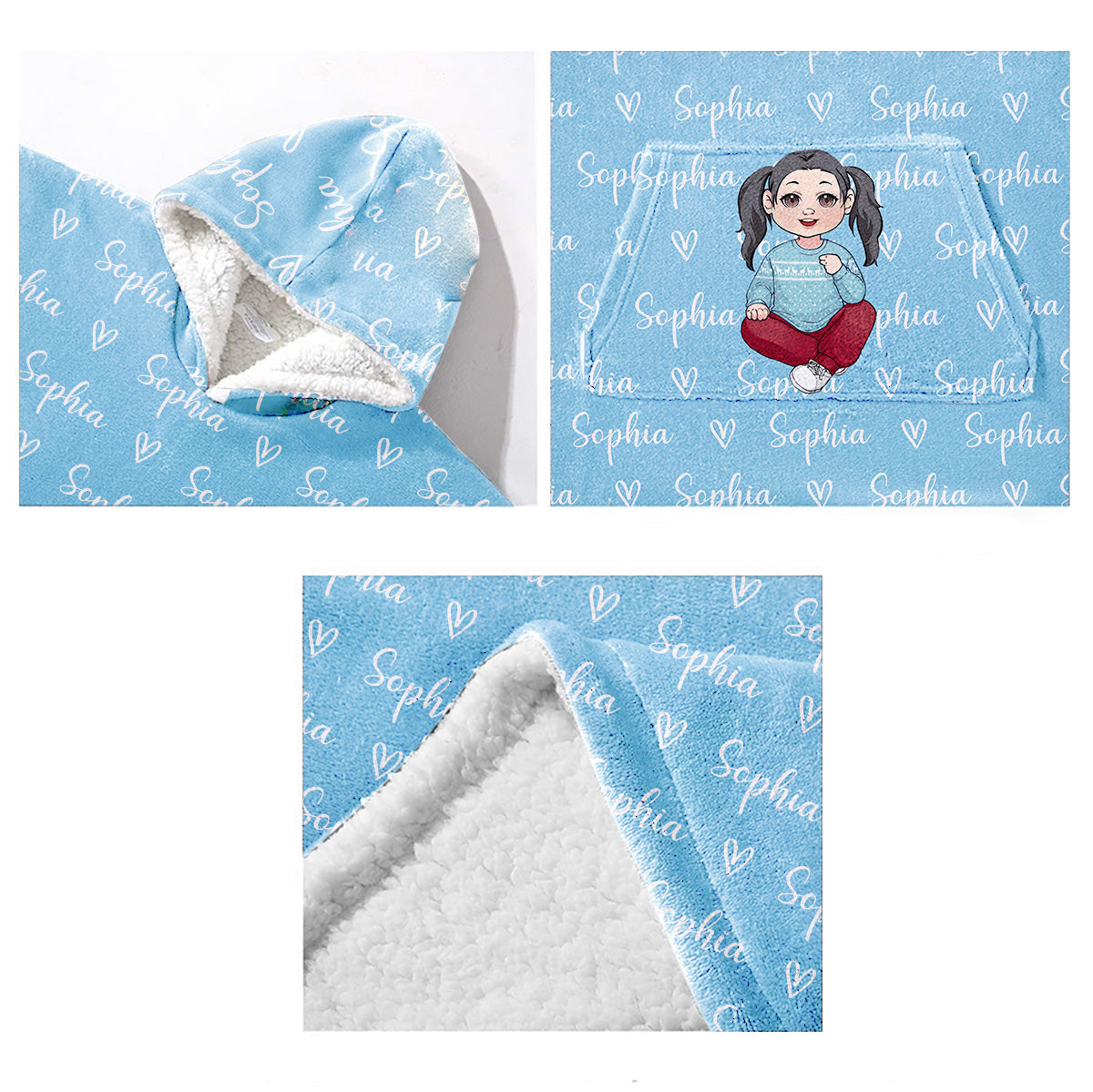 Joyeux Noël les enfants - Couverture-sweat à capuche personnalisée pour enfants