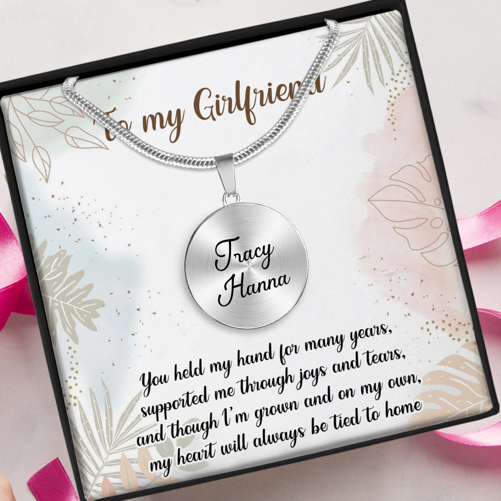 Collier pendentif rond personnalisé « Fleur d'anniversaire » - Cadeau pour maman, épouse, petite amie, grand-mère