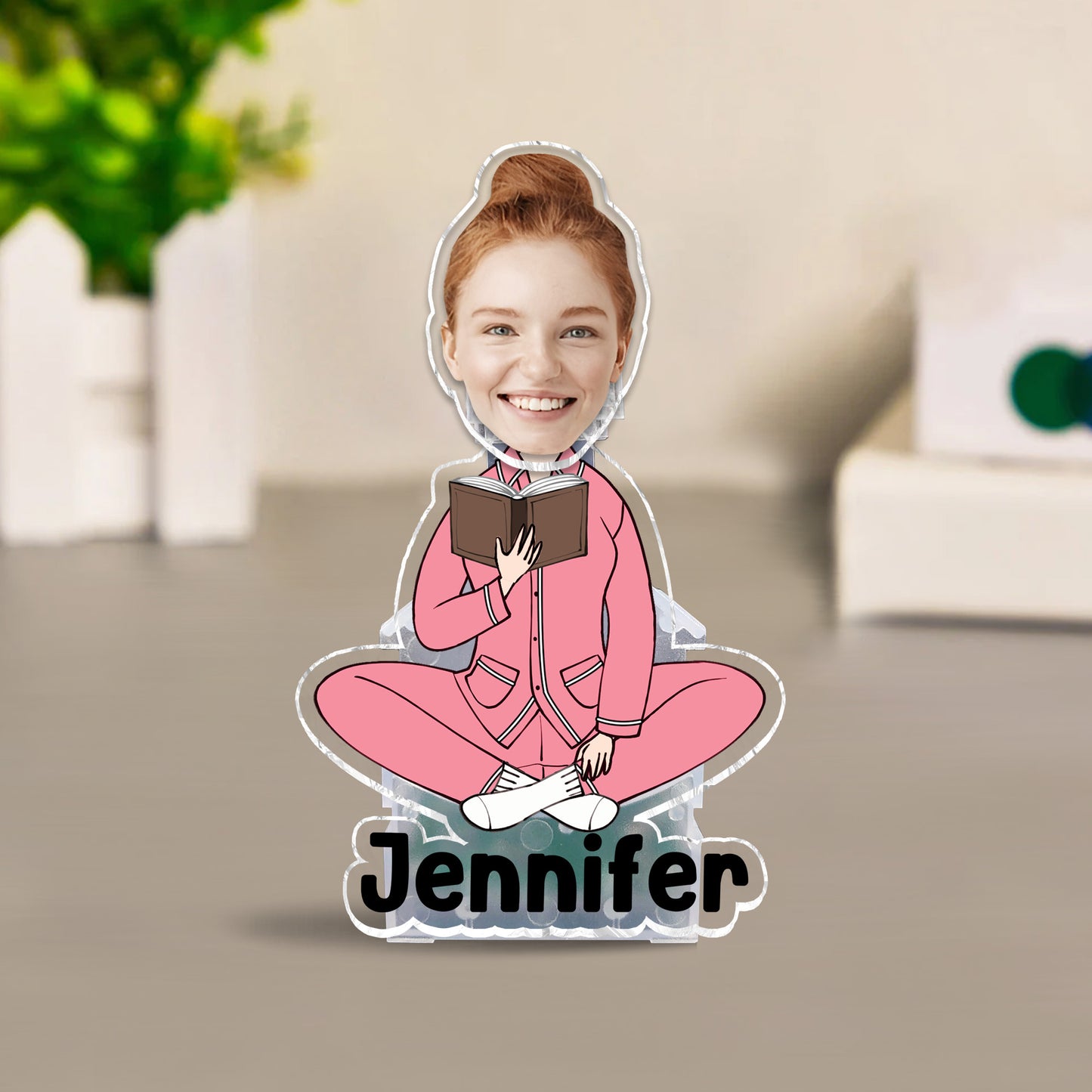 Juste une fille qui aime les livres - Livre personnalisé avec tête qui secoue