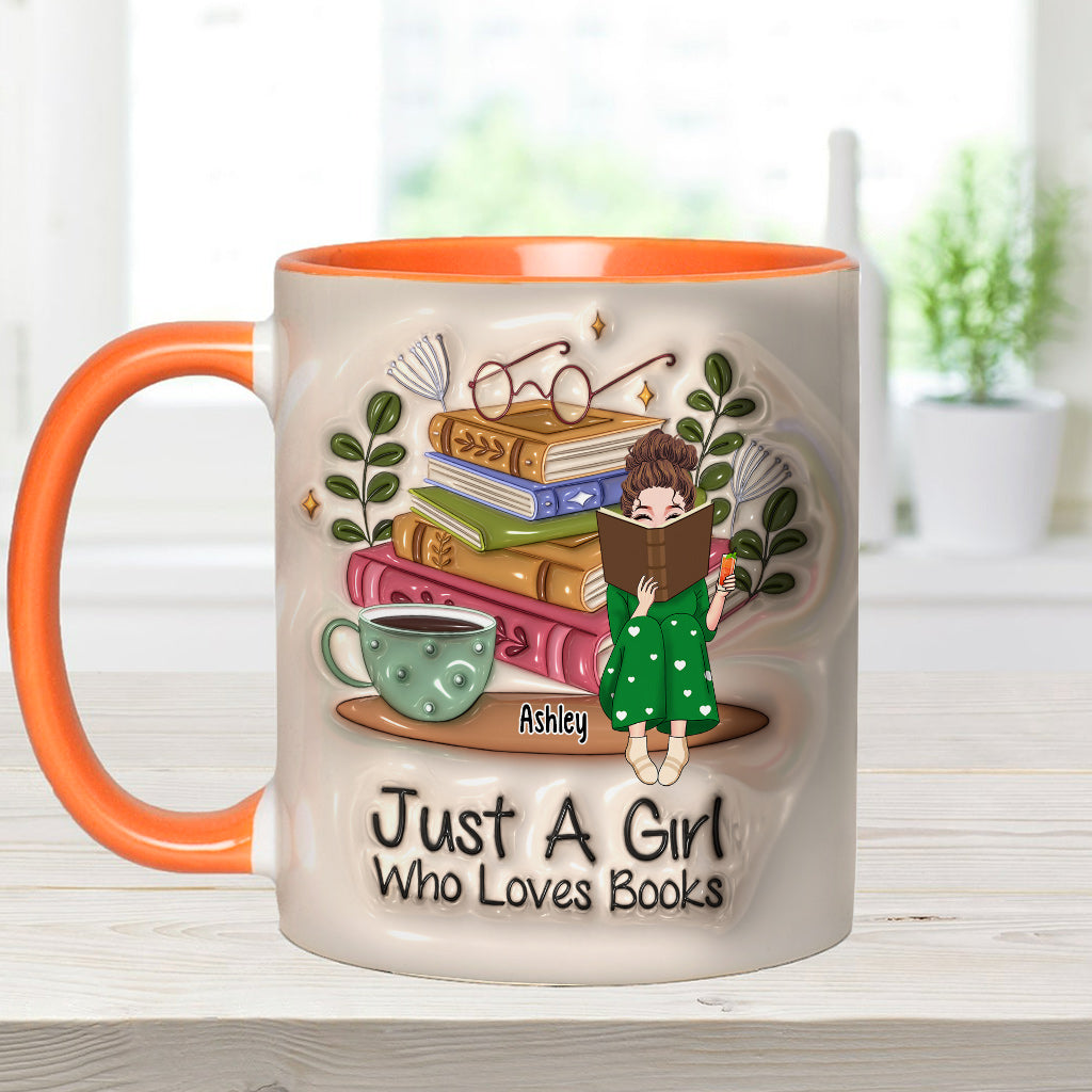 Mug personnalisé « Juste une fille qui aime les livres »