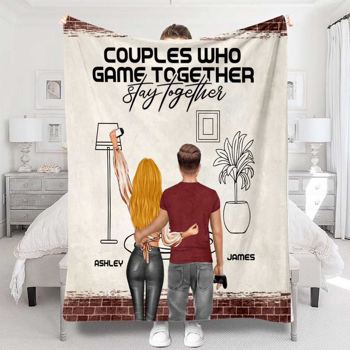 Couples Who Game Together Stay Together - Personalized Video Game Blanket