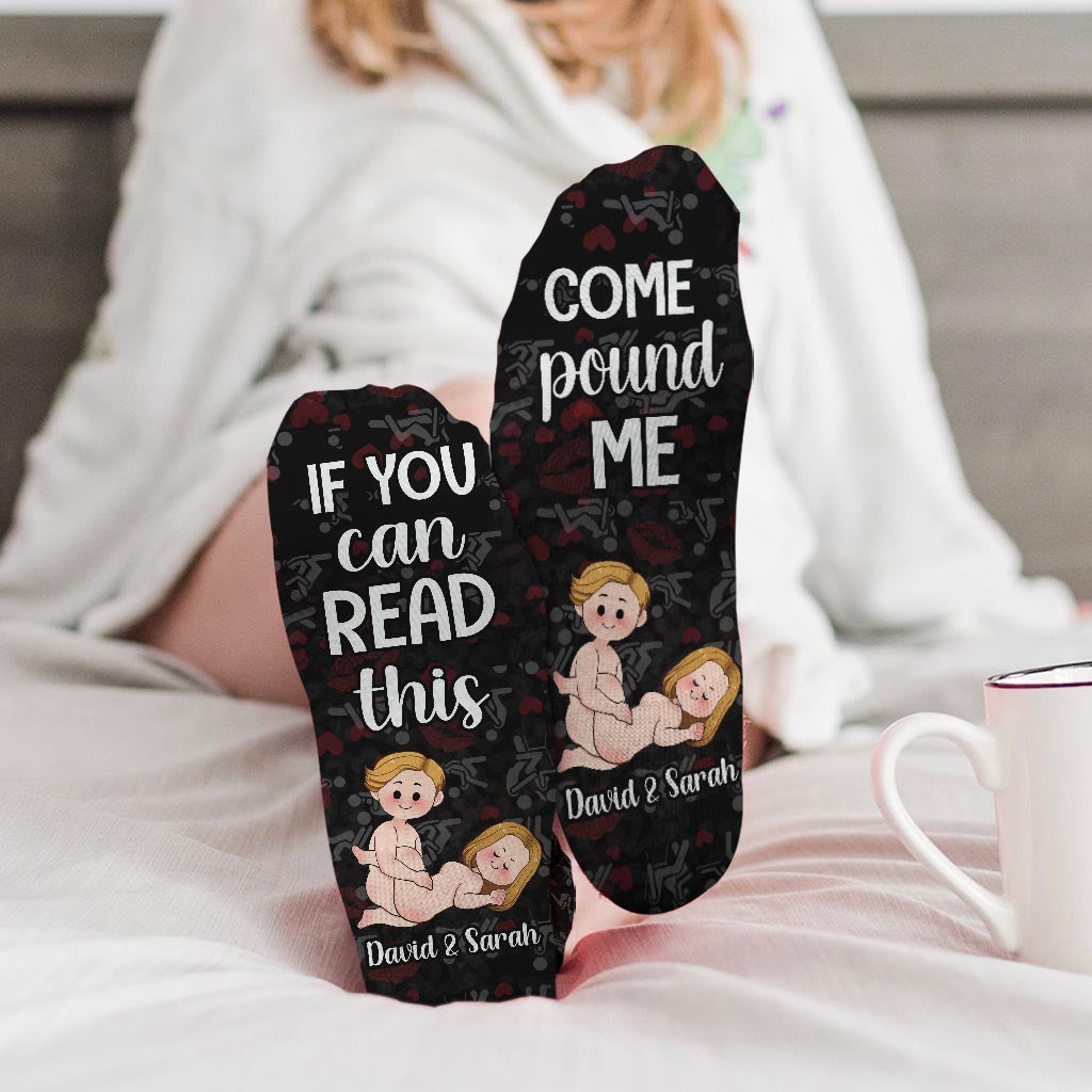 Si vous pouvez lire ceci - Chaussettes personnalisées pour couples