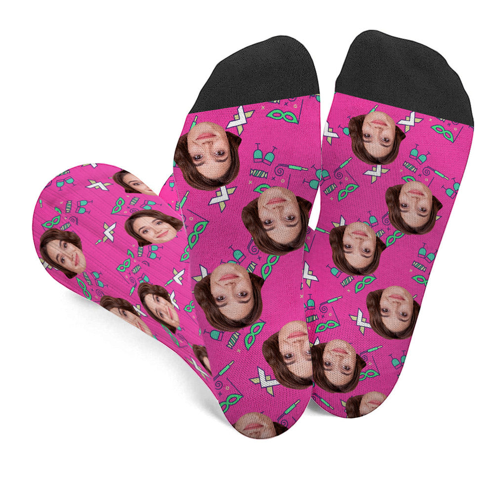 Chaussettes personnalisées pour tante - Motifs de fête personnalisés