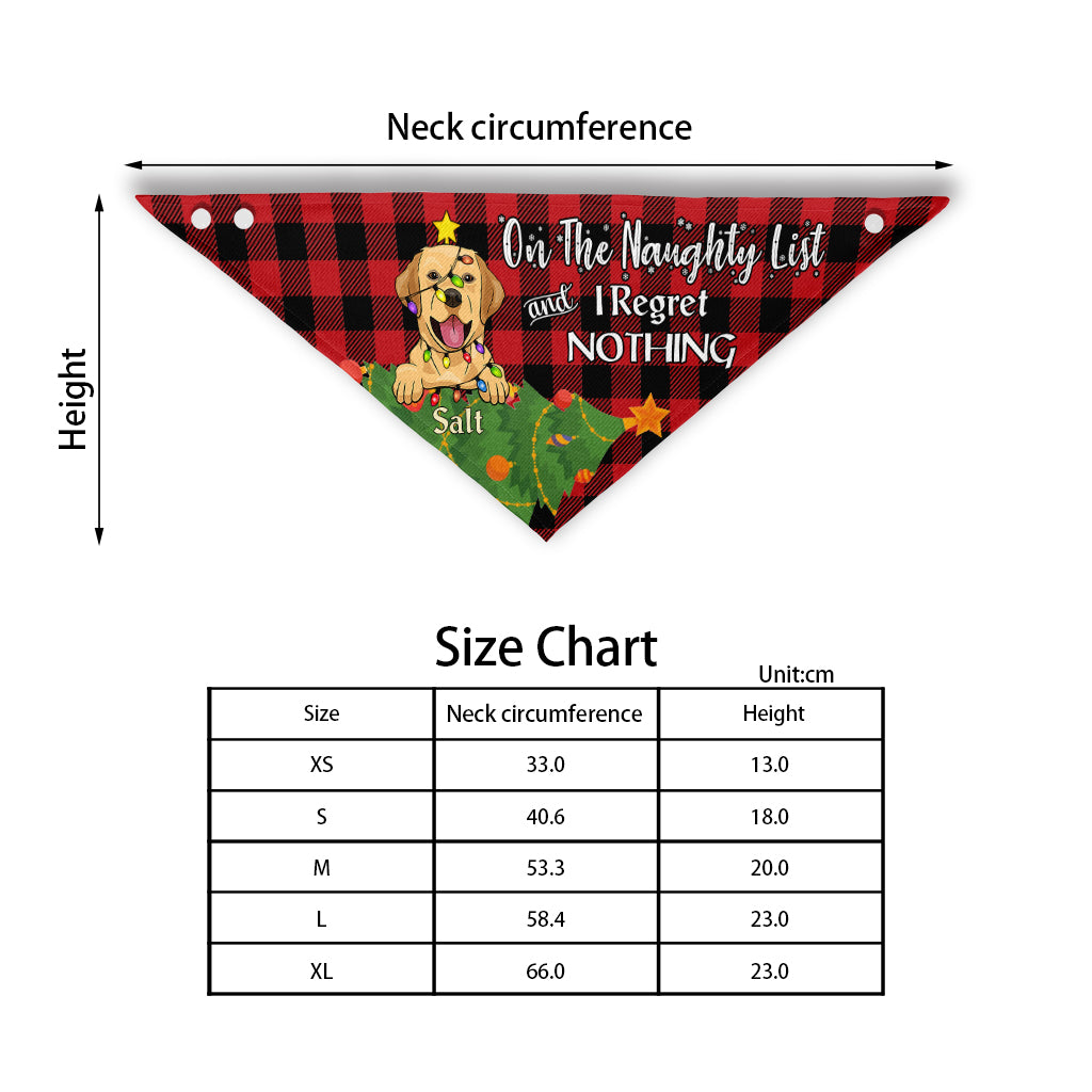 Sur la liste des vilains - Bandana personnalisé pour chien
