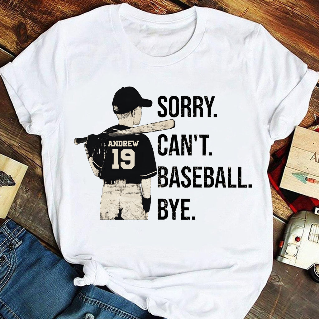Désolé, je ne peux pas jouer au baseball. Au revoir ! - T-shirt et sweat à capuche personnalisés sur le thème du baseball