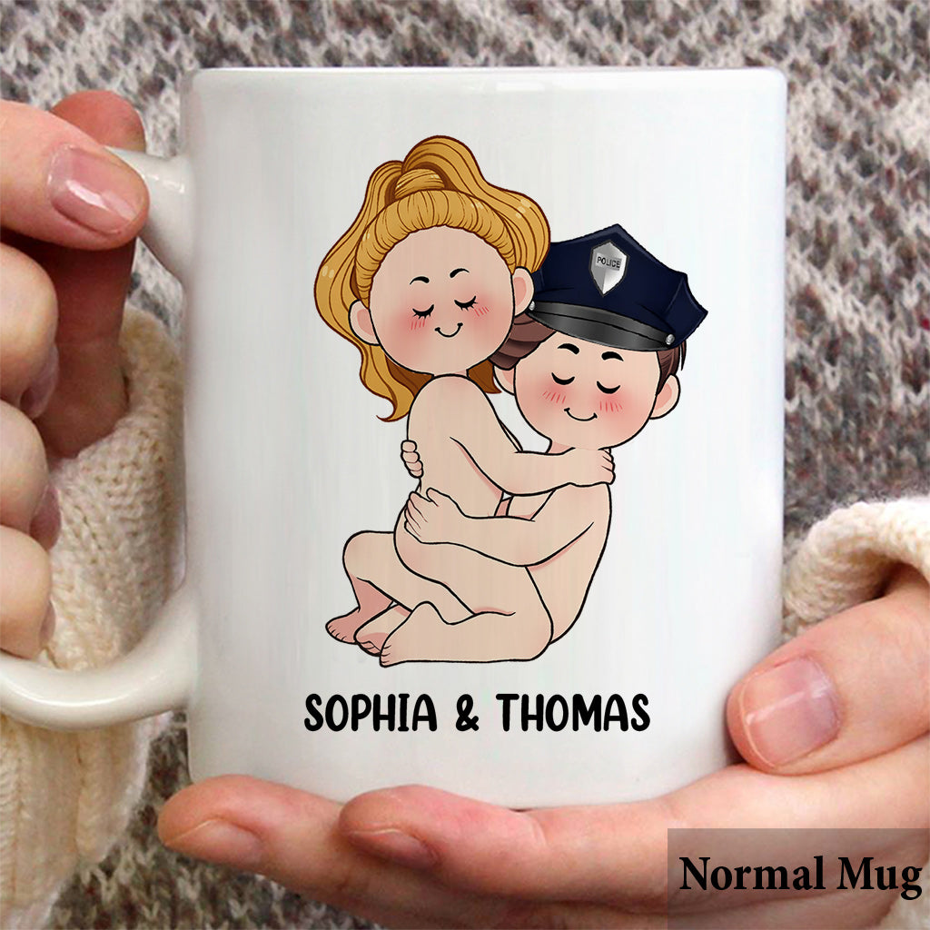 J'adore la police - Mug personnalisé pour couple