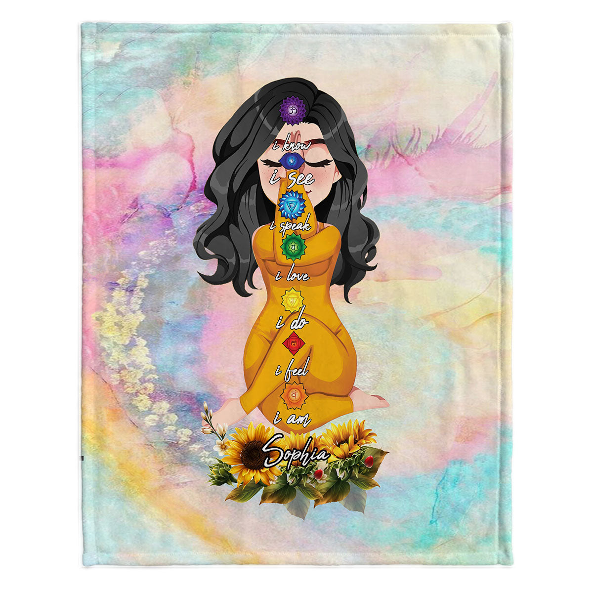 Lâchez prise - Couverture de yoga personnalisée