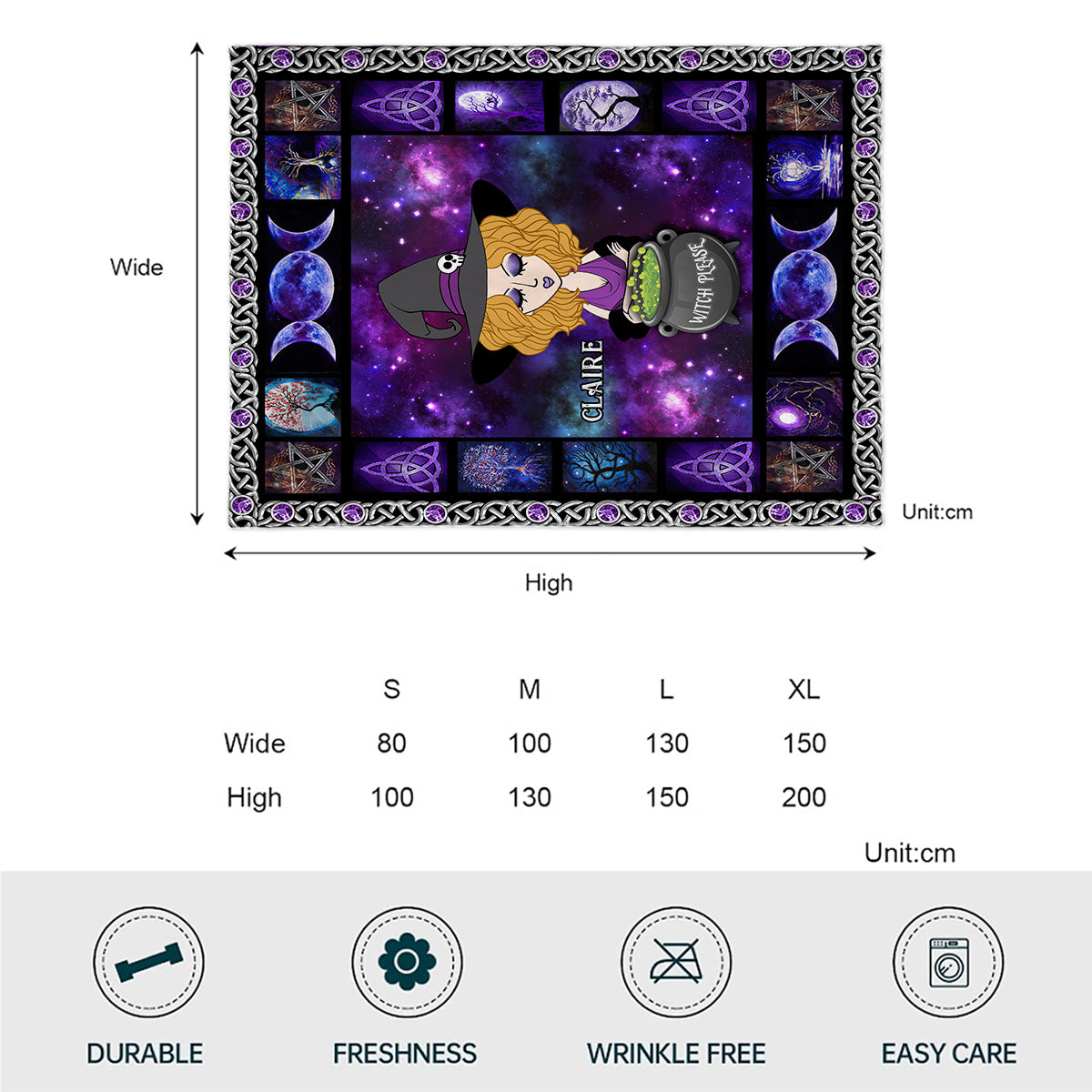 Couverture de sorcière personnalisée - S'il vous plaît