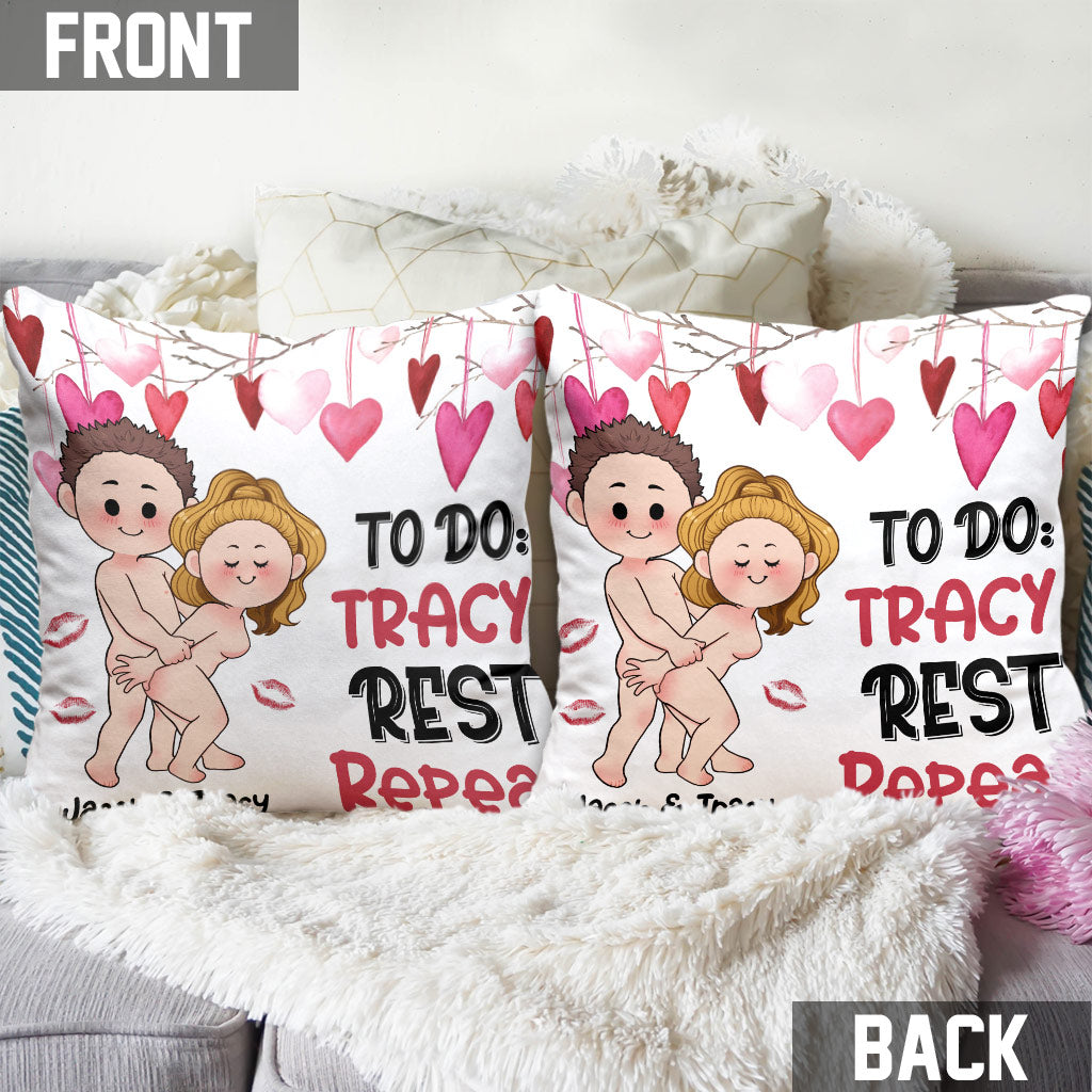 Liste de choses à faire - Coussin décoratif personnalisé pour couple