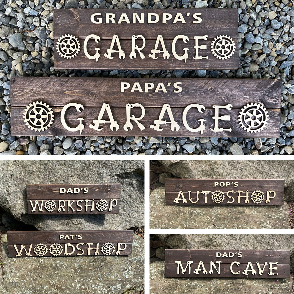 Workshop - Personalized Grandpa 2 Layered Wood Sign / Wood Plaque