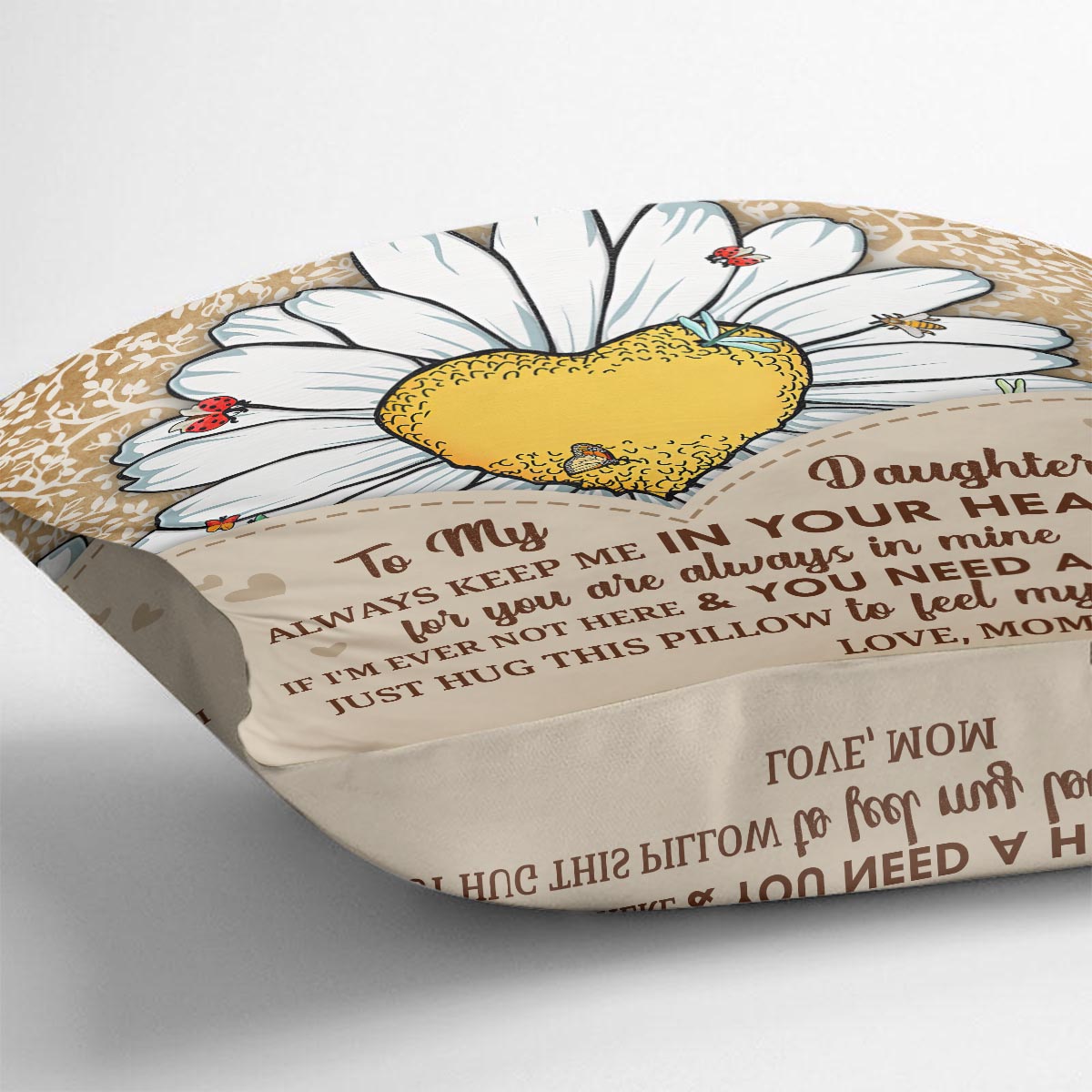 Tu es mon rayon de soleil - Cadeau pour grand-mère, maman, fille, petite-fille, sœur, épouse - Coussin décoratif personnalisé