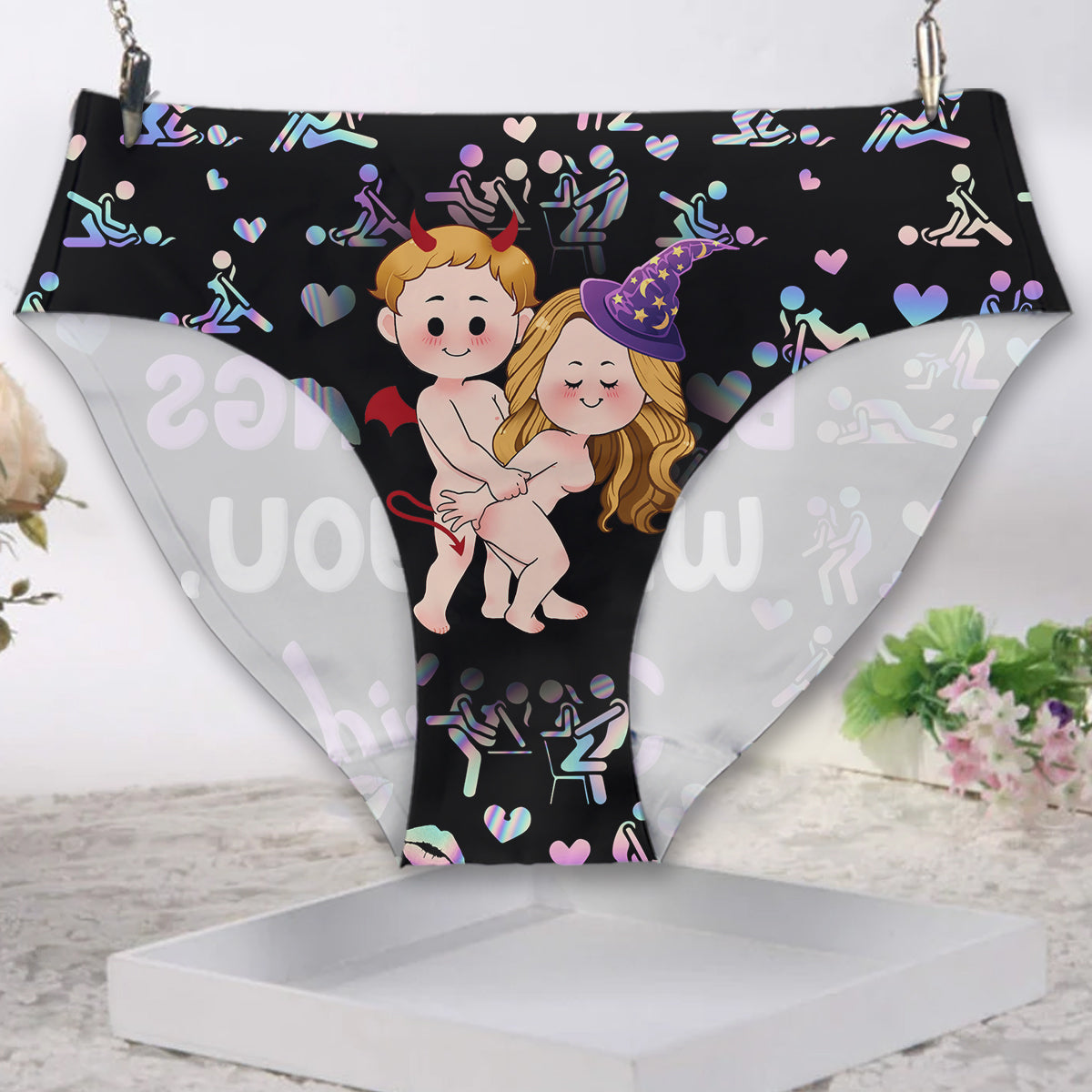 J'ai envie de faire des bêtises avec toi - Culottes personnalisées pour couples de femmes