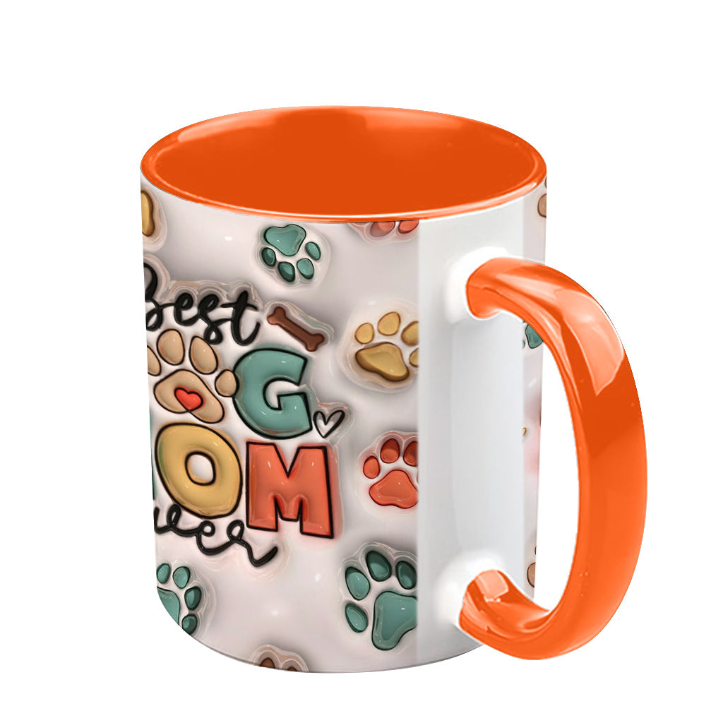 Best Dog Mom Ever - Personalized Dog Accent Mug
