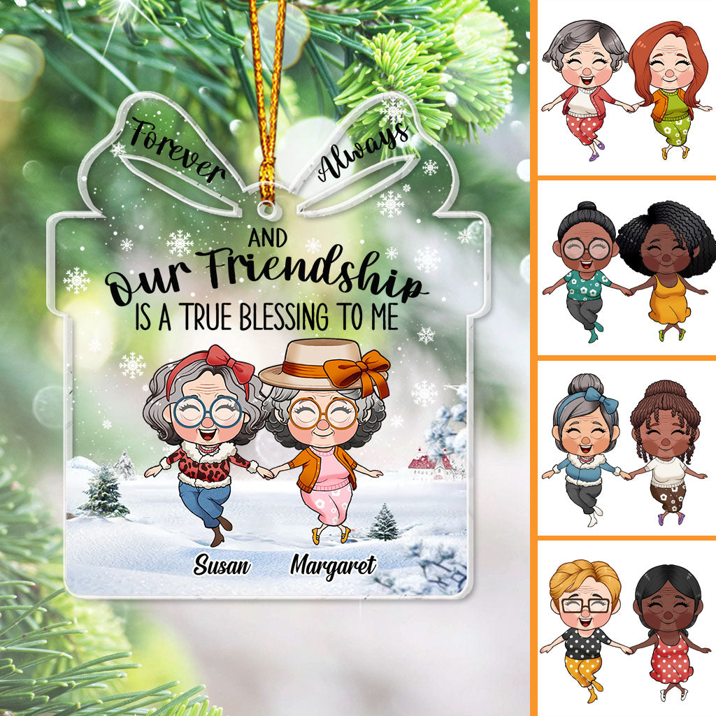 Together And Always - Gift for friend - Personalized Transparent Ornament