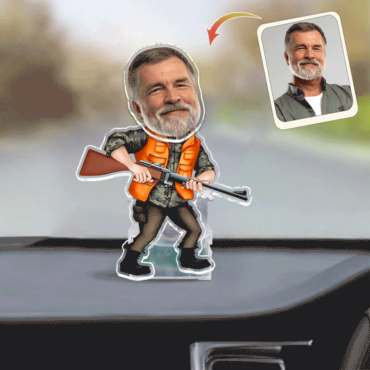 Chasseur passionné - Tête de fusil à secouer personnalisée pour la chasse
