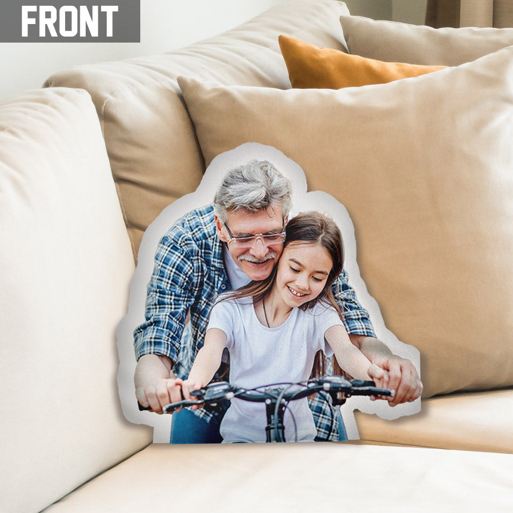 Coussin humanoïde personnalisé en forme de grand-père avec photo -