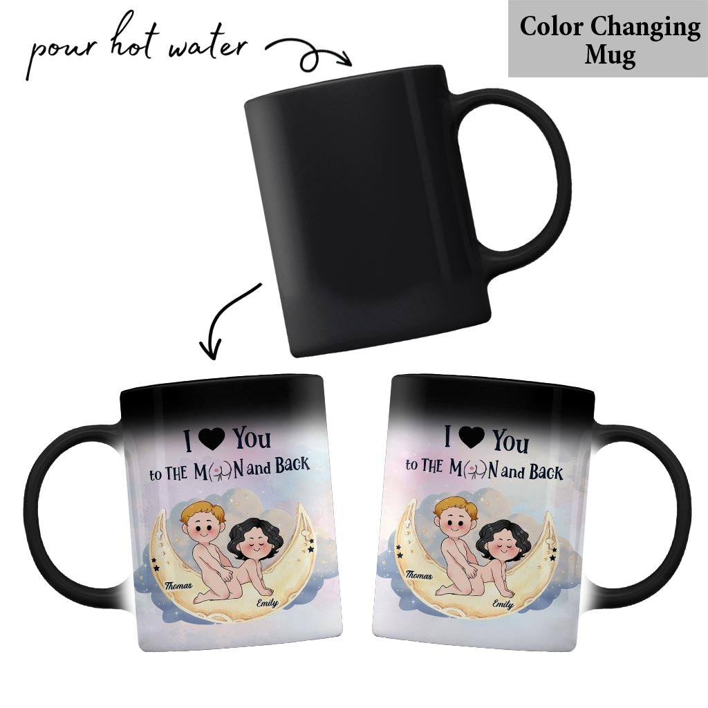 Love You To The Moon And Back - Personalized Couple Mug