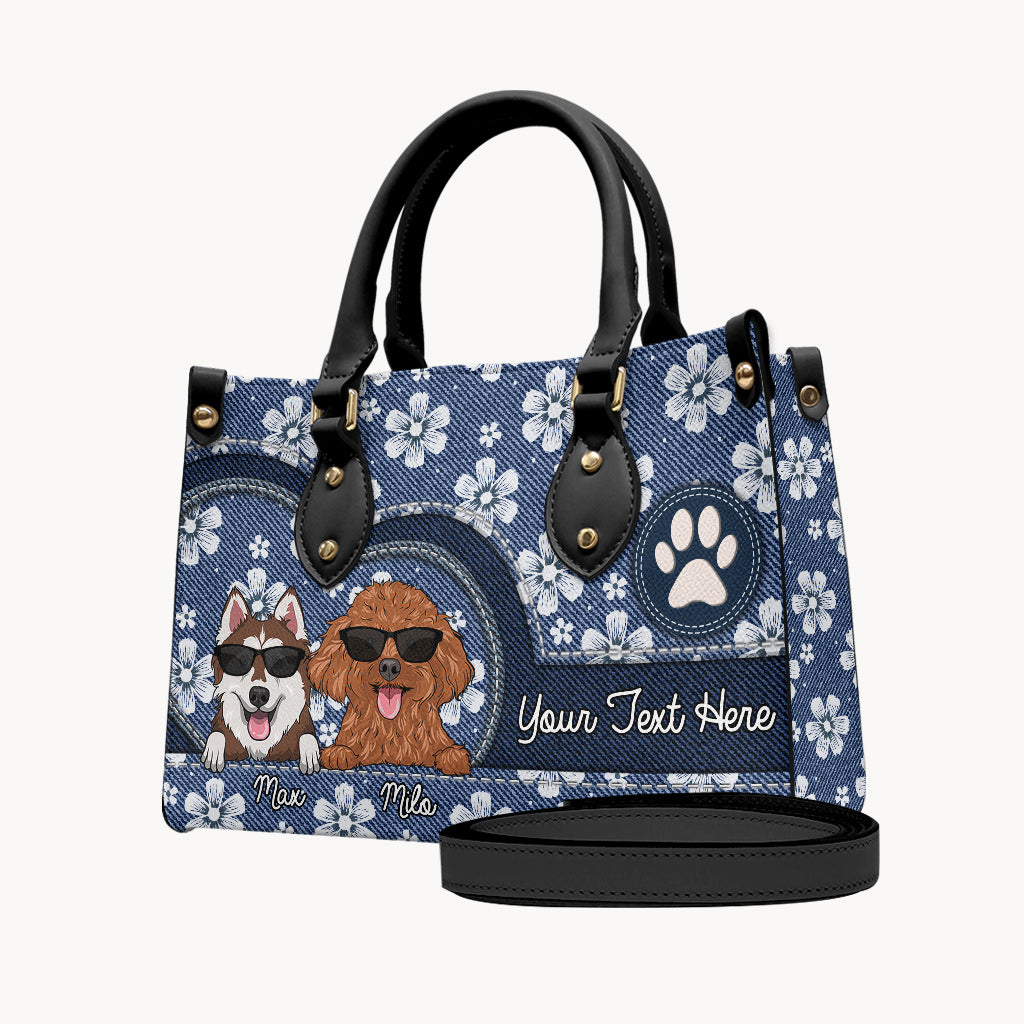 Meilleure maman de chien/de chat au monde - Cadeau pour les amoureux des chiens et des chats - Sac à main en cuir personnalisé