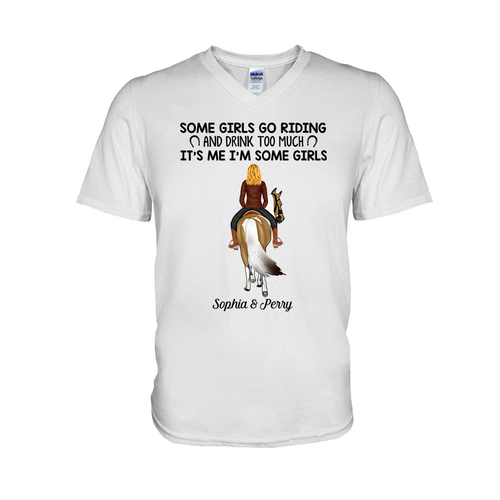 Certaines filles font de l'équitation et boivent trop - T-shirt et sweat à capuche personnalisés sur le thème du cheval