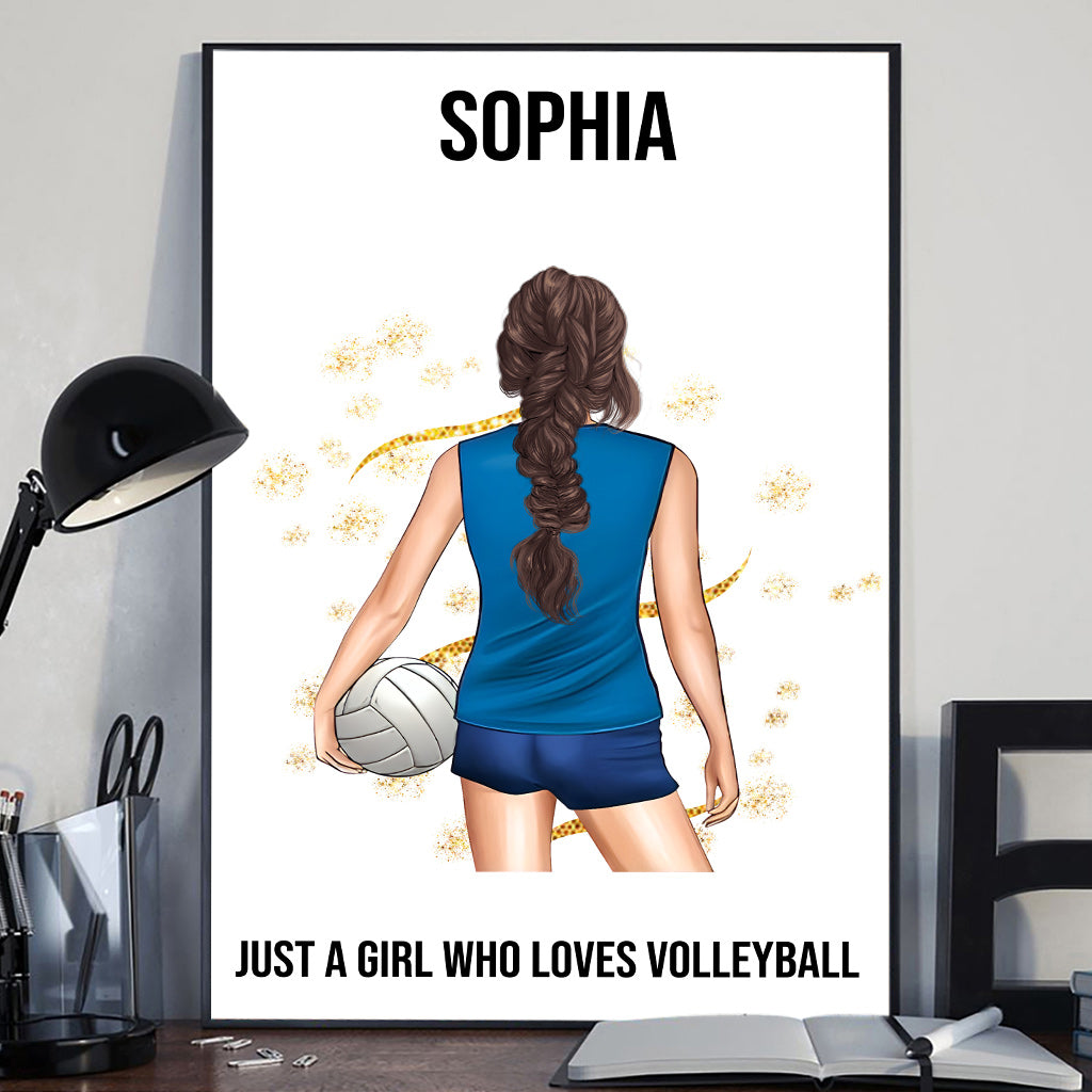 Une fille qui adore le volley-ball - Toile et affiche de volley-ball personnalisées