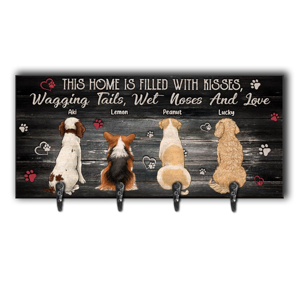 Cette maison est remplie d'amour - Porte-clés pour chien personnalisé