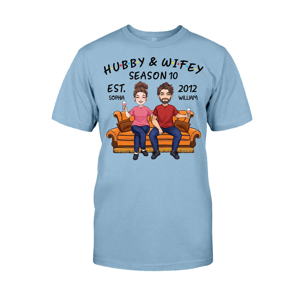 T-shirt et sweat à capuche personnalisés pour couples « Mari et Femme »