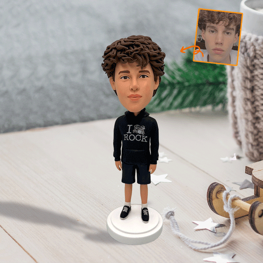 Figurine personnalisée - Figurine à tête branlante personnalisée pour fils