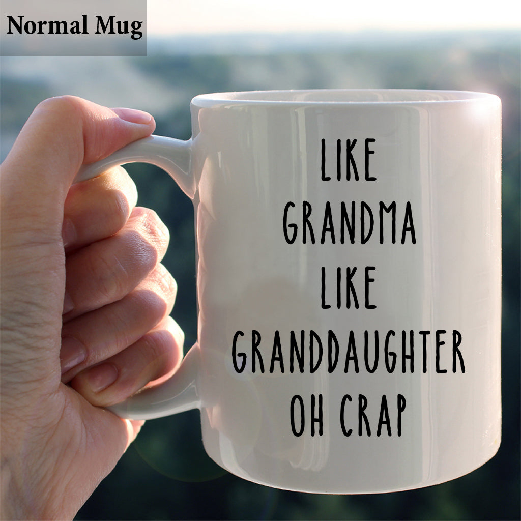 Telle mère, telle fille… Oh mince ! – Cadeau familial pour tante, maman, grand-mère – Mug personnalisé