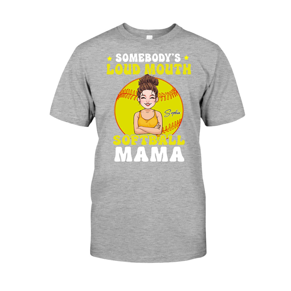 Maman de softball à la langue bien pendue - T-shirt et sweat à capuche de softball personnalisés