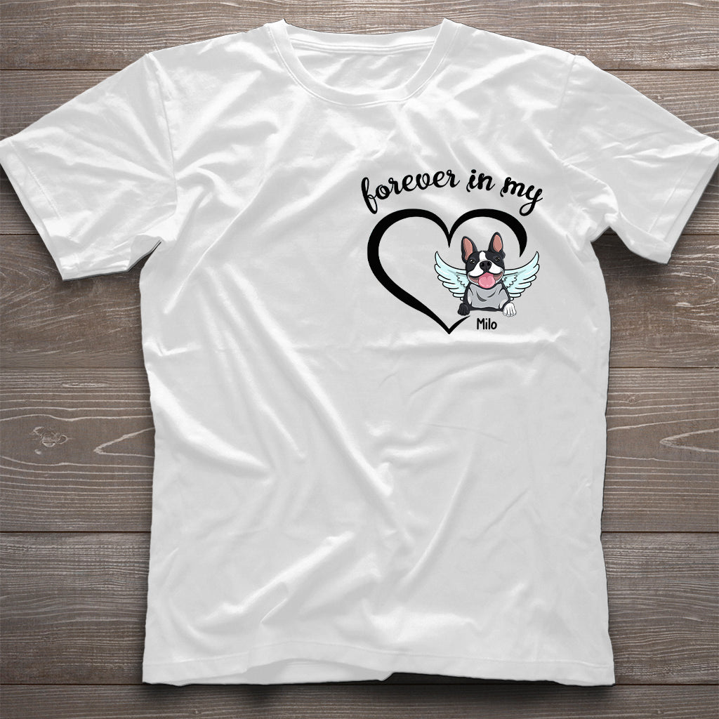 À jamais dans mon cœur - T-shirt et sweat à capuche personnalisés pour chien