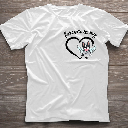 À jamais dans mon cœur - T-shirt et sweat à capuche personnalisés pour chien