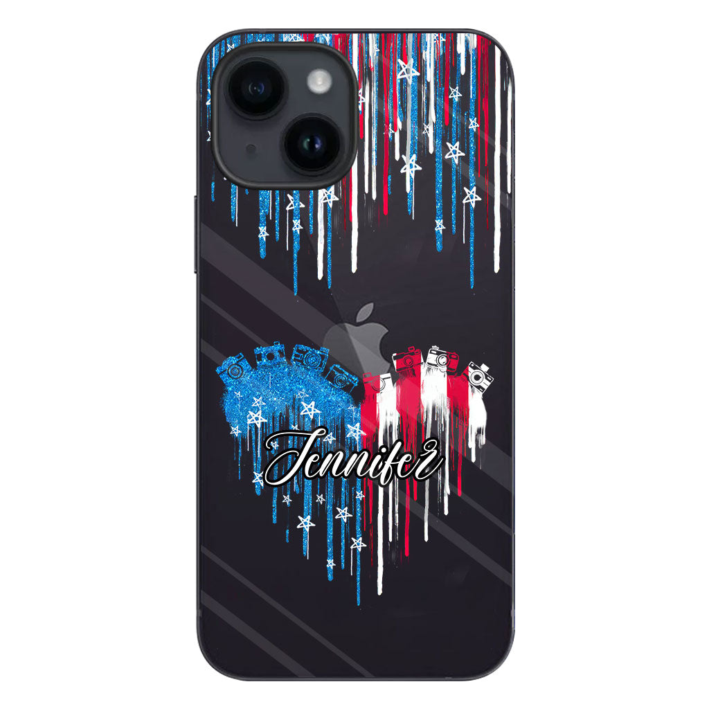 Passion pour la photographie - Coque de téléphone transparente personnalisée avec photo