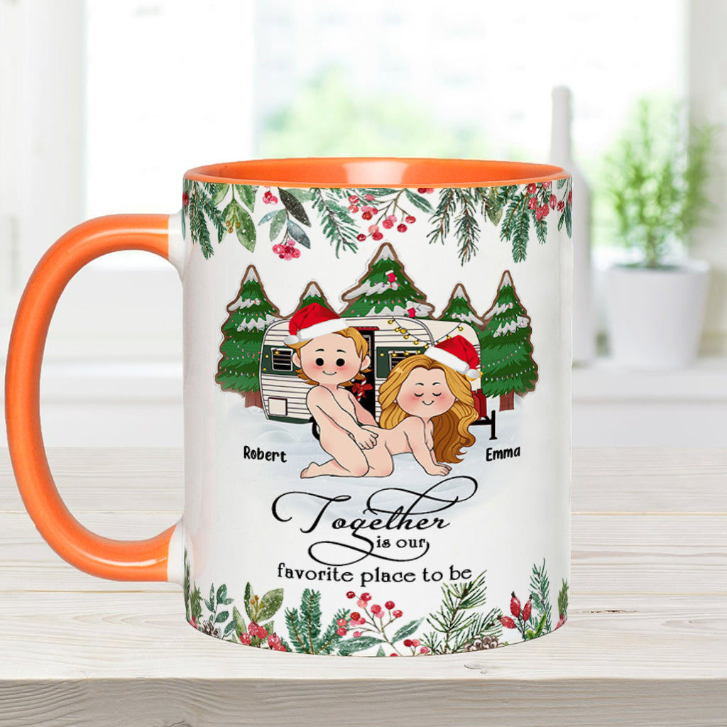 Together Is Our Favorite Place To Be - Personalized Camping Accent Mug