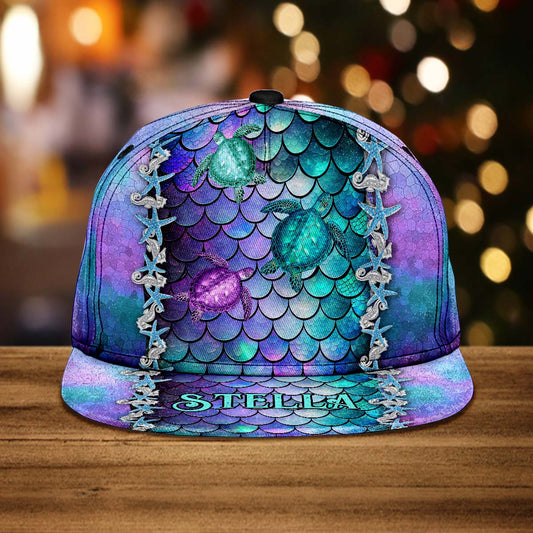 Legend Of The Blue Ocean - Personalized Turtle Snapback