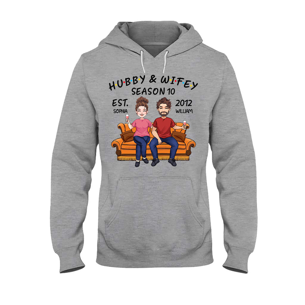 T-shirt et sweat à capuche personnalisés pour couples « Mari et Femme »