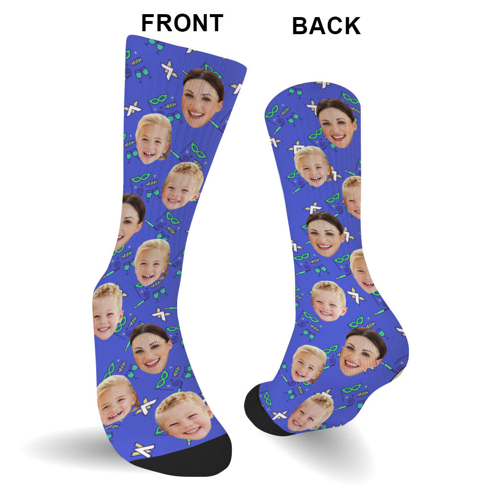 Chaussettes personnalisées pour maman - Motifs de fête personnalisés
