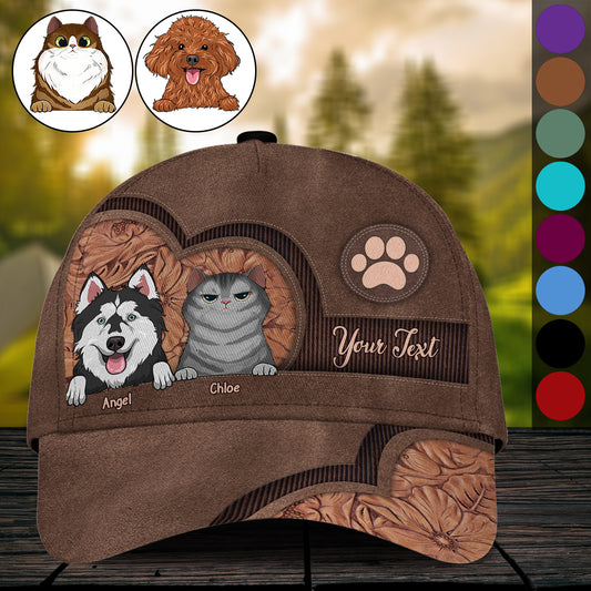 Casquette personnalisée pour chiens et chats - Cadeau pour les amoureux des chiens et des chats - Casquette classique personnalisée