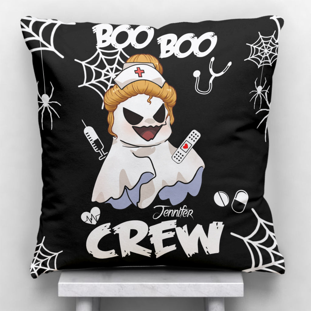 Coussin décoratif personnalisé Boo Boo Crew - Infirmière