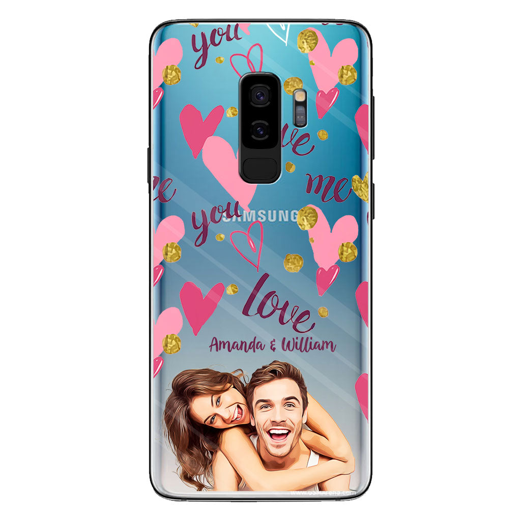 Je suis à toi - Coque de téléphone transparente personnalisée pour couple