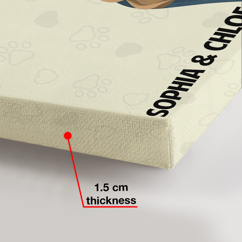 Toi, moi et les chiens - Toile et affiche personnalisées pour couples