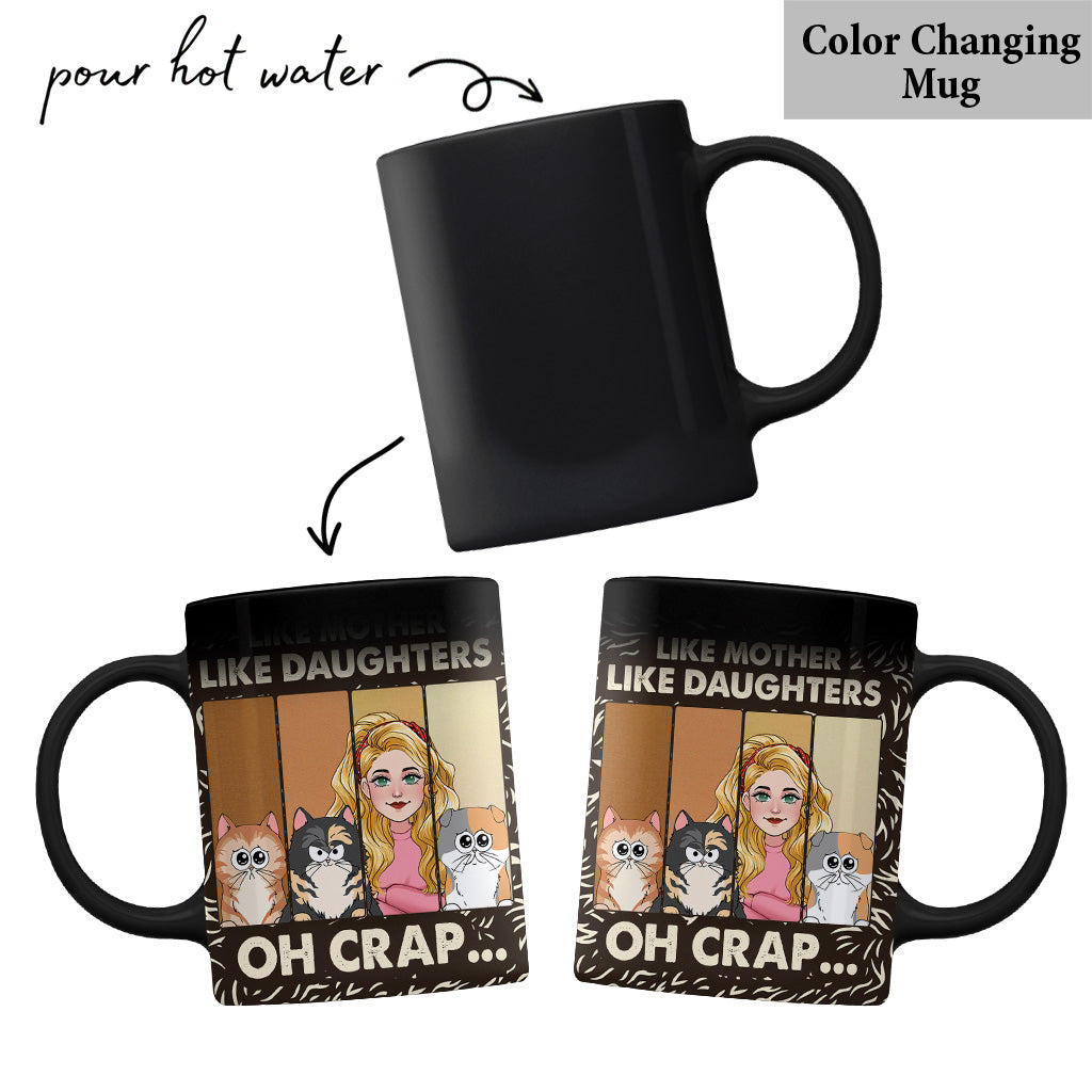 Tel père, telle fille, tel fils. Amoureux des chats et des chiens - Mug personnalisé pour les amoureux des animaux