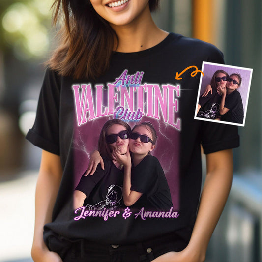Club Anti-Saint-Valentin - T-shirt et sweat à capuche personnalisés pour meilleure amie