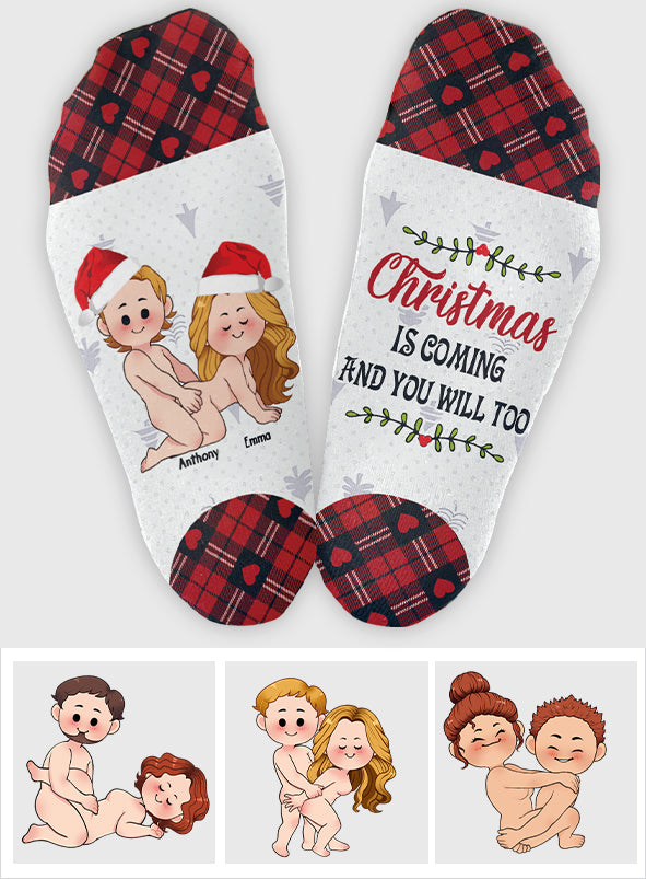 Noël approche - Chaussettes personnalisées pour couples