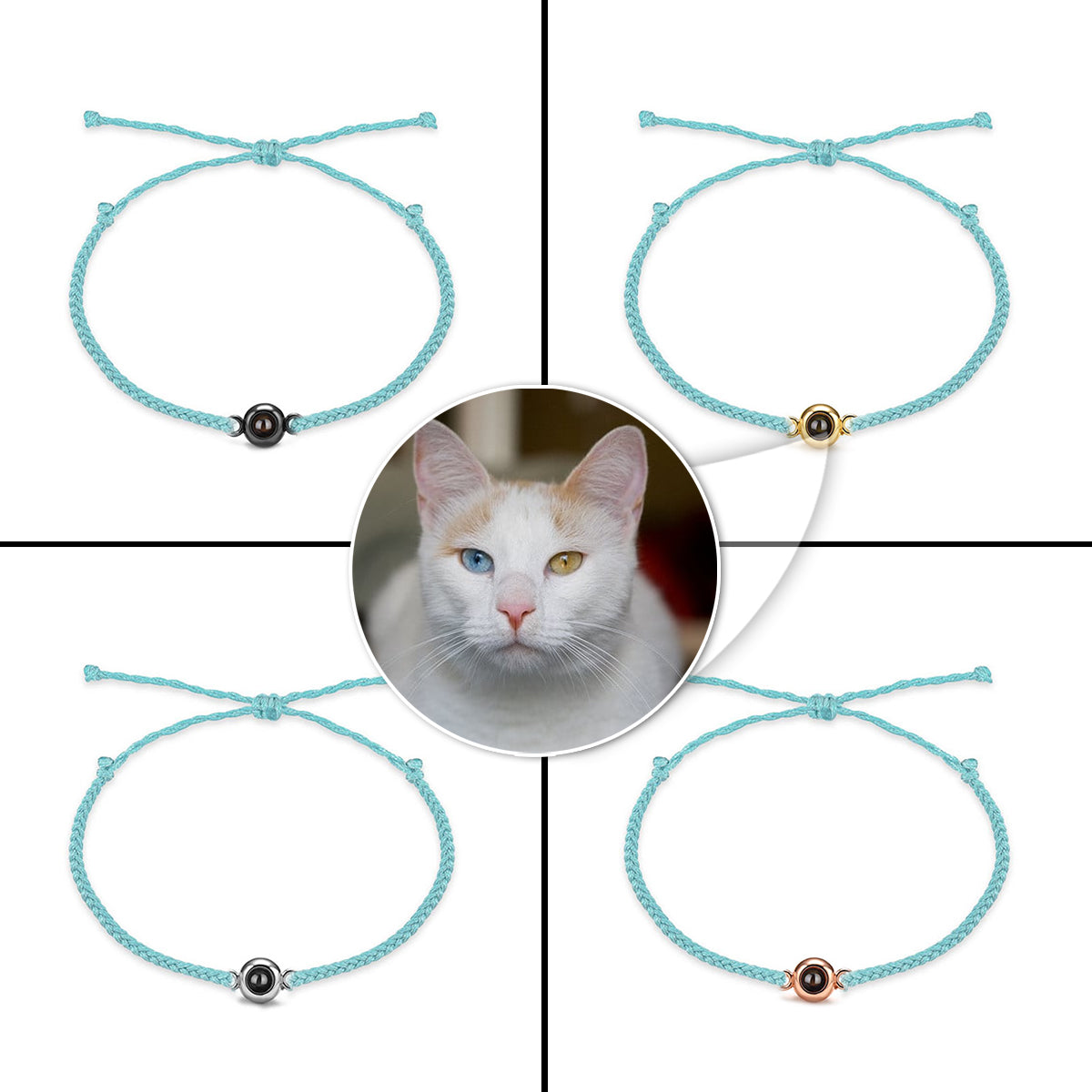 Bracelet à projection de chat personnalisé pour amoureux des chats
