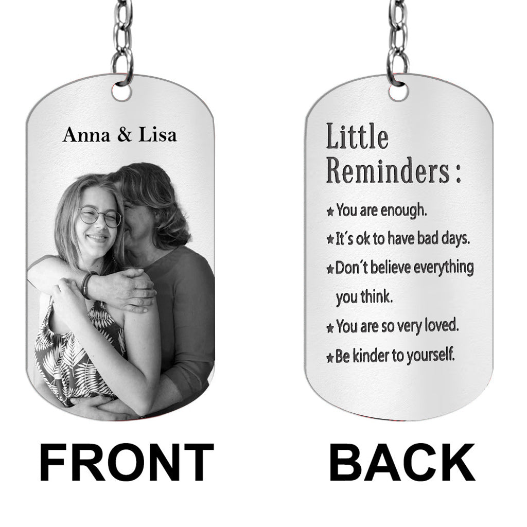 Petit rappel - Porte-clés personnalisé en acier inoxydable pour fille